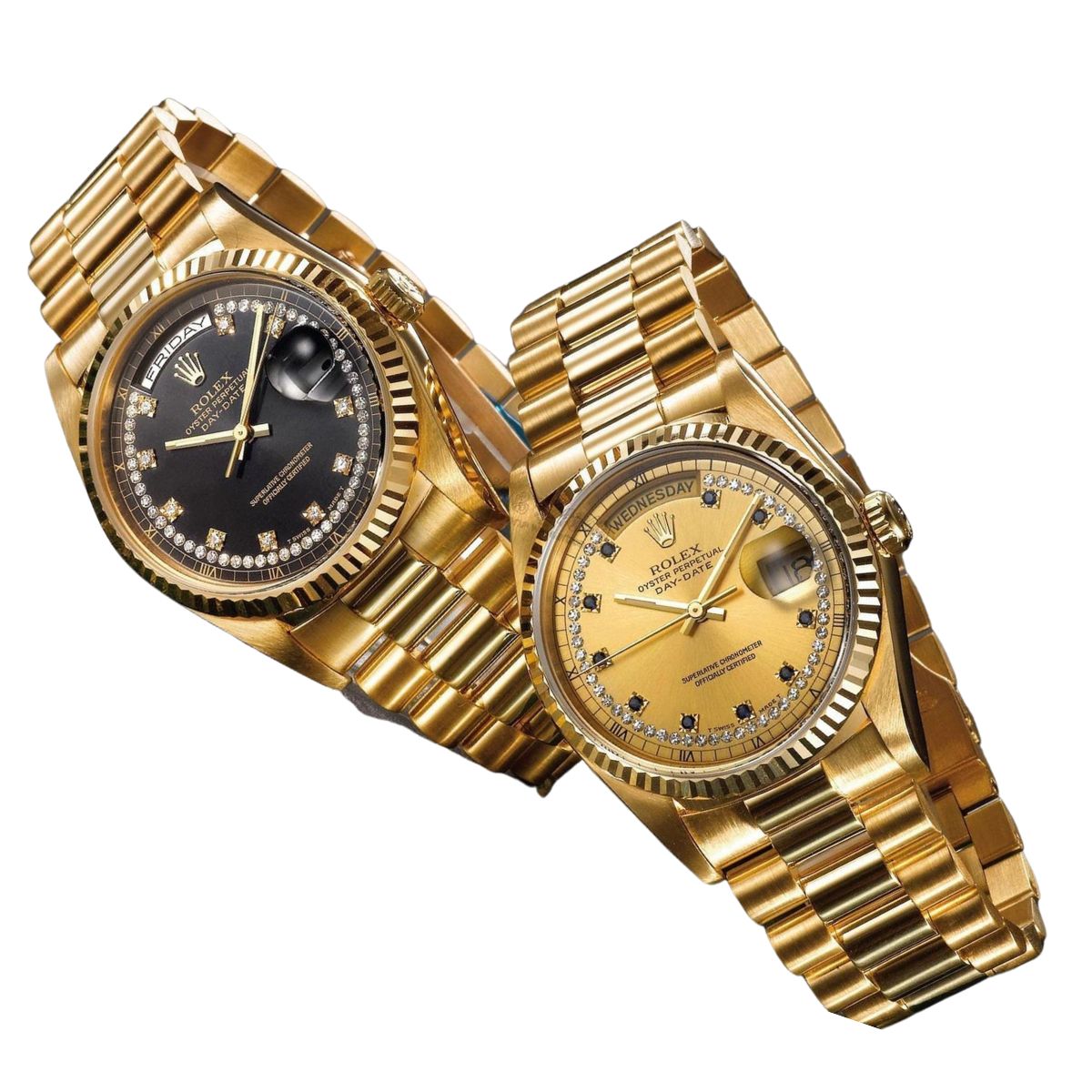 pile of gold watches