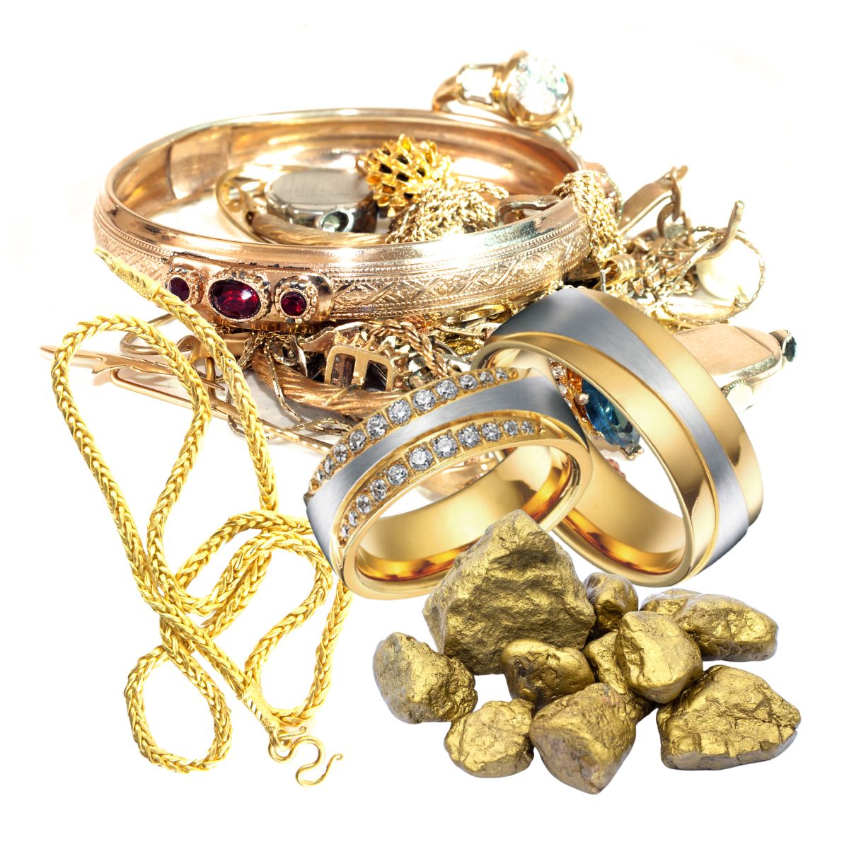 pile of gold jewellery